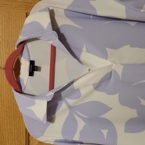 2x Lilac & white Alfani blouse LN